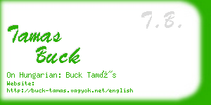 tamas buck business card